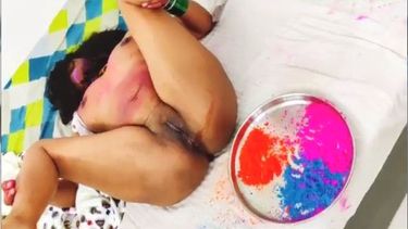 Hard sex of desi couple after playing Holi - XXX Indian videos