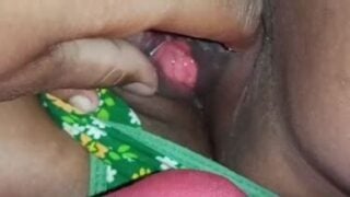 Little pink chut of dehati bhabhi